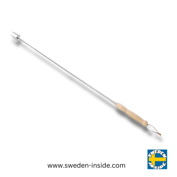 Teleskop-Grillspieß aus Schweden – Ausziehbarer Edelstahl-Grillspieß mit Echtholzgriff