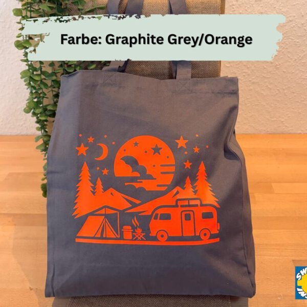 Robuste Baumwoll-Canvas-Tragetasche – "Camp&Vanlife"