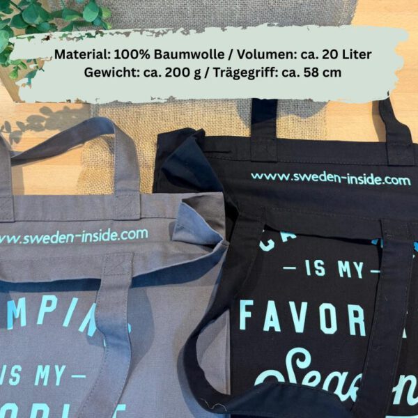 Robuste Baumwoll-Canvas-Tragetasche – "Camping is my favorite Season"